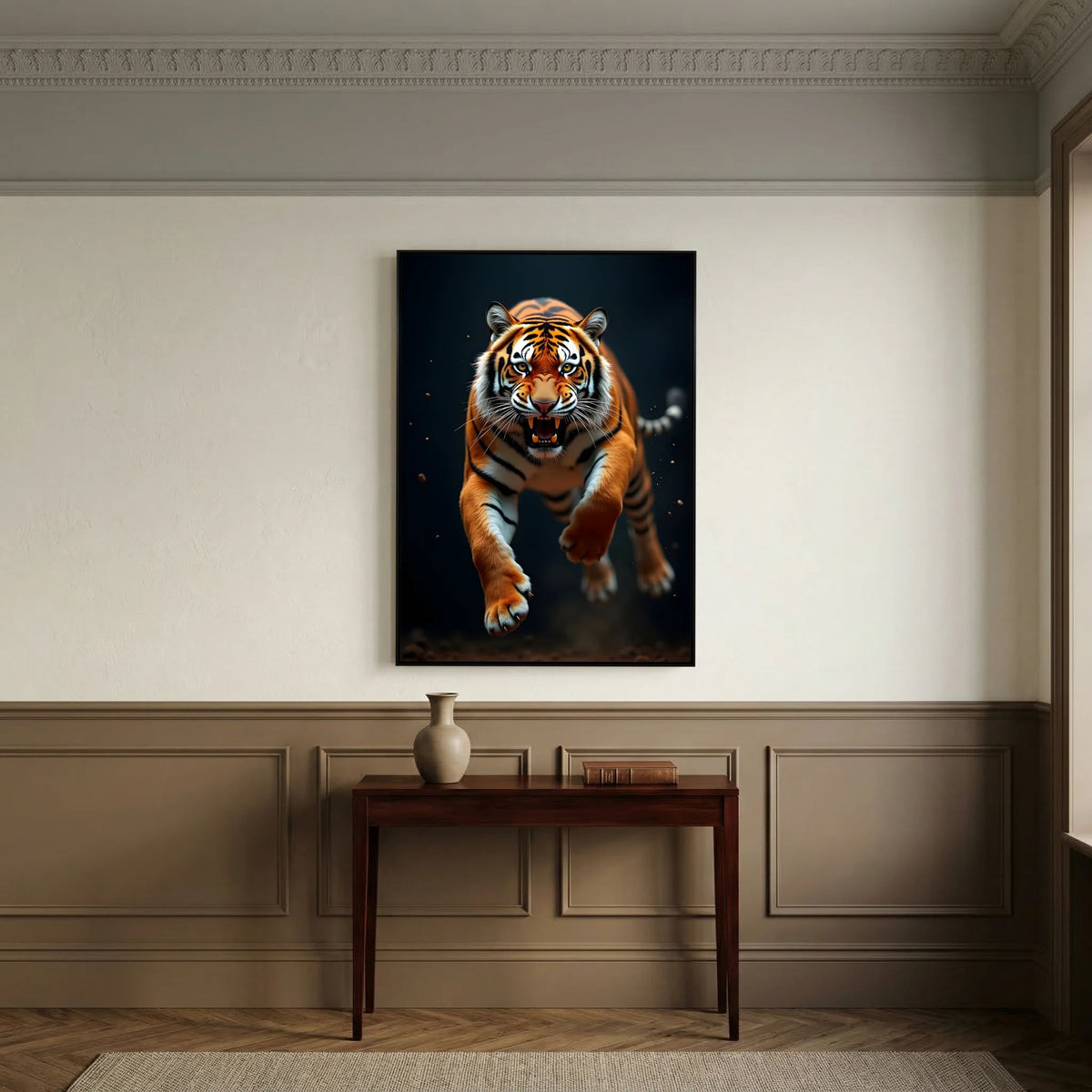 Tiger In Abstract Style Canvas