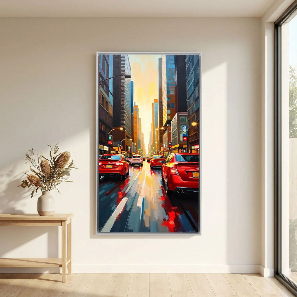 Vibrant Brooklyn Street Scene Canvas Wall Art