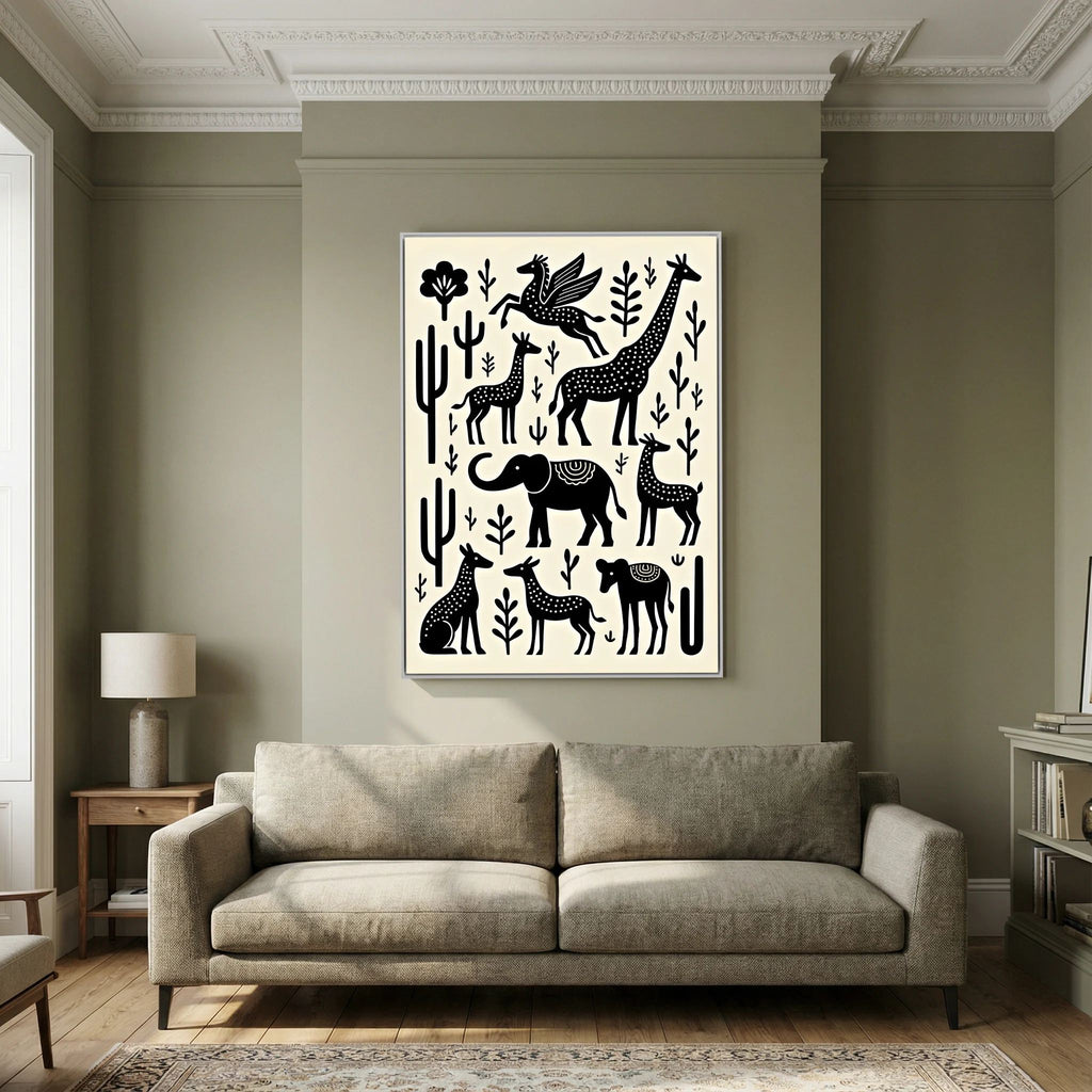 The Planes Black & White Abstract Wall Art