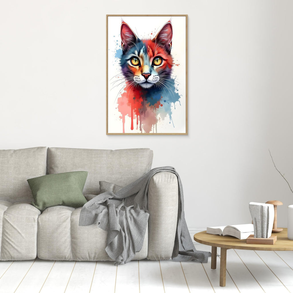 Abstract Cat Minimalist Ink Style