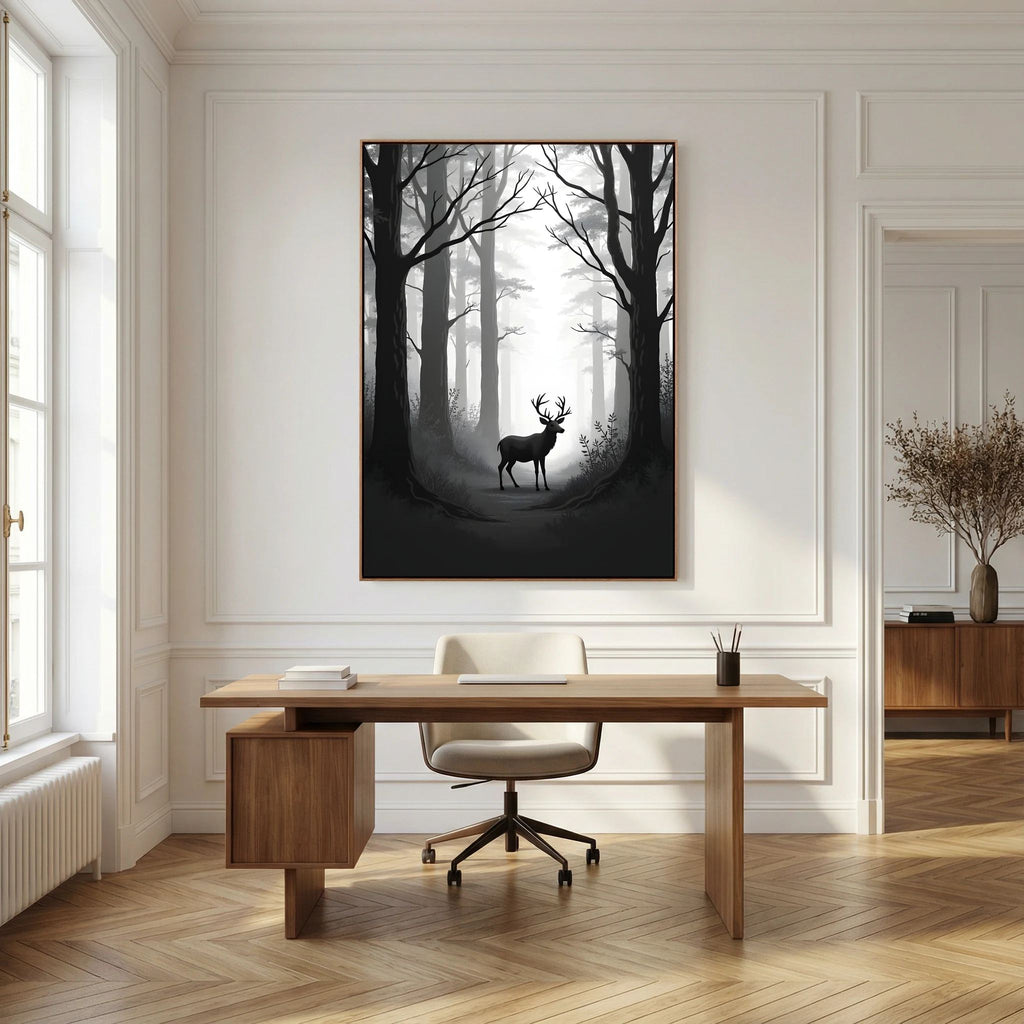 Black & White Lone Stage Canvas Print