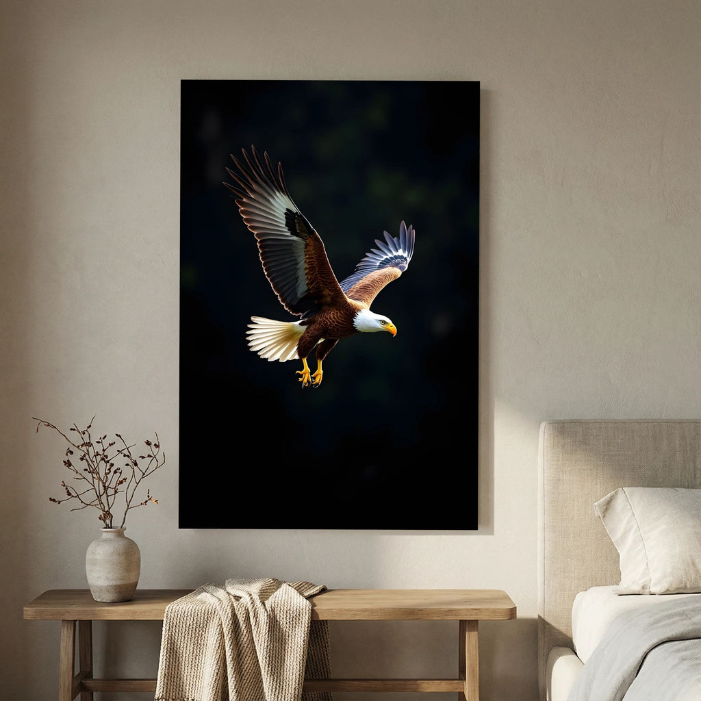 Minimalist Eagle Canvas Wildlife Wall Art