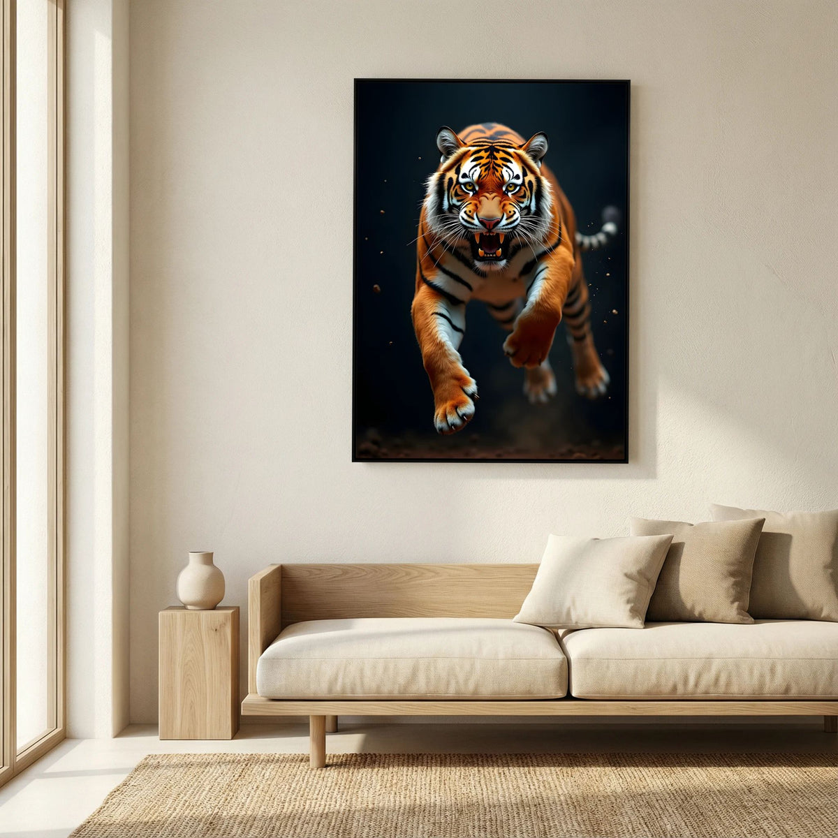 Tiger In Abstract Style Canvas