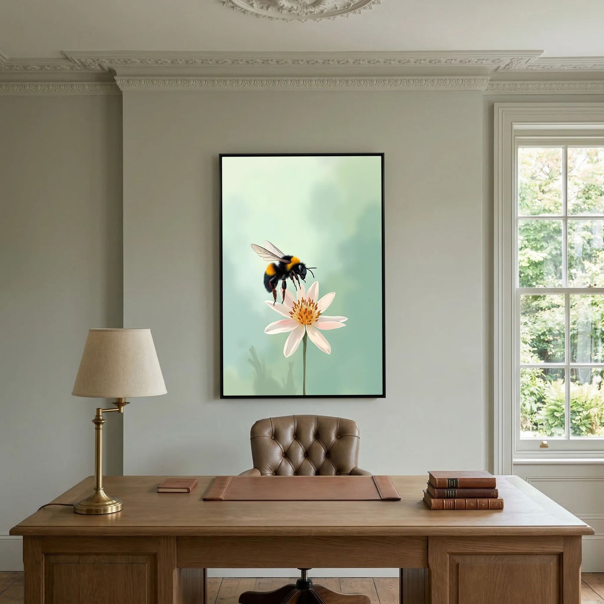 Delicate Bumble Bee Wall Art Minimalist Decor