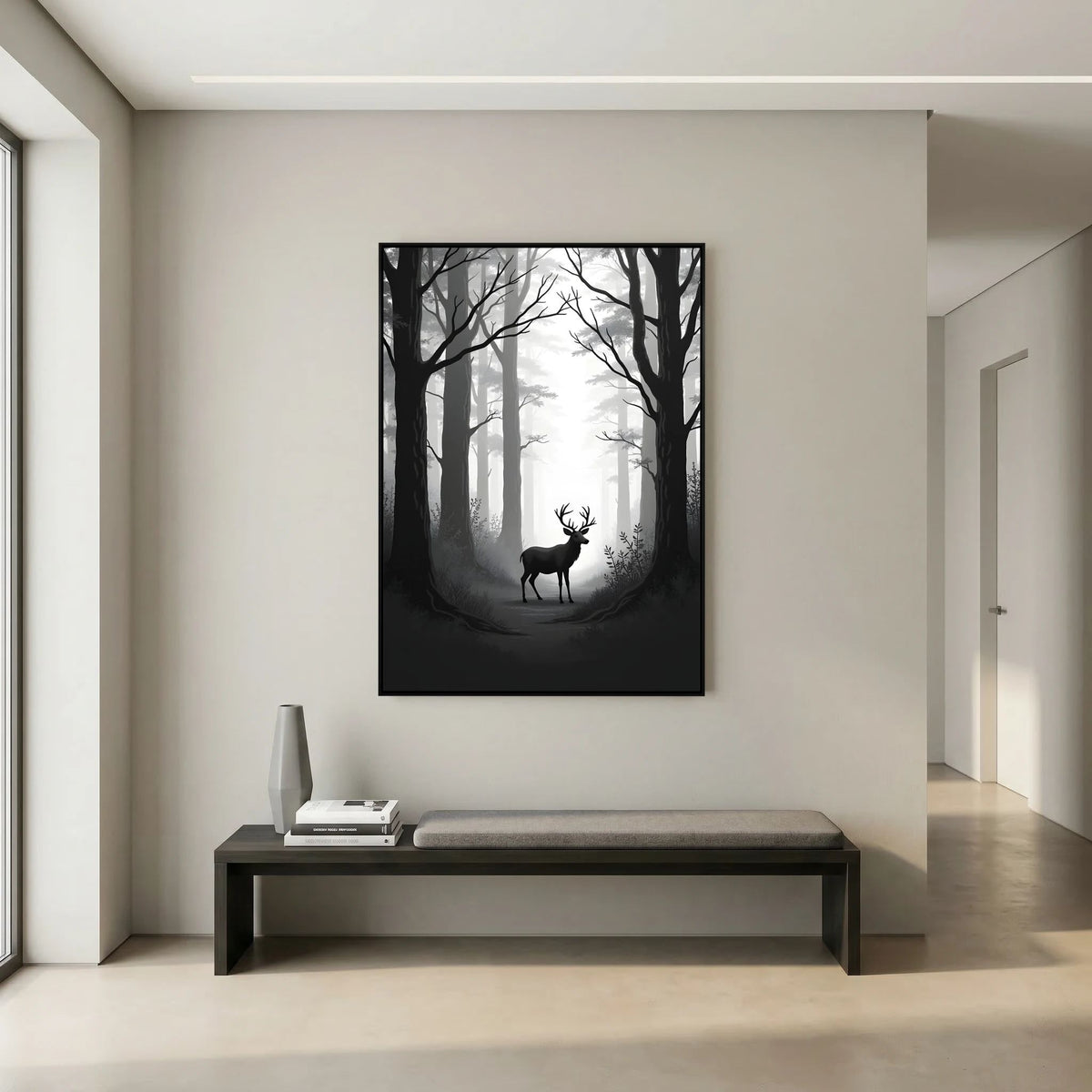 Black & White Lone Stage Canvas Print