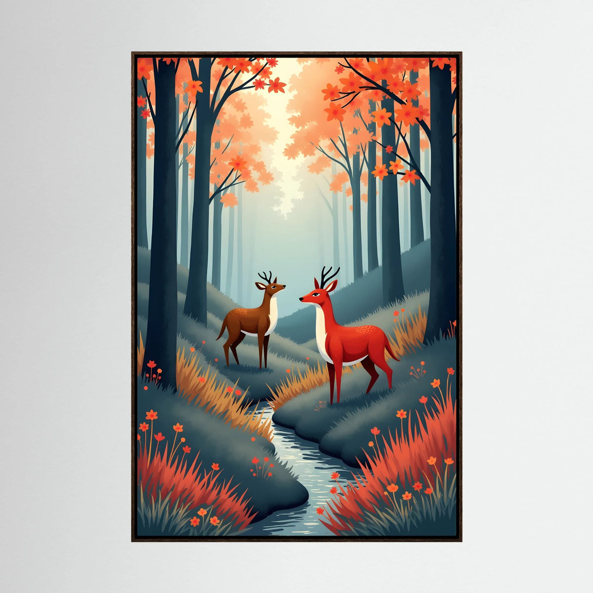 Forest Scene Abstract Deer