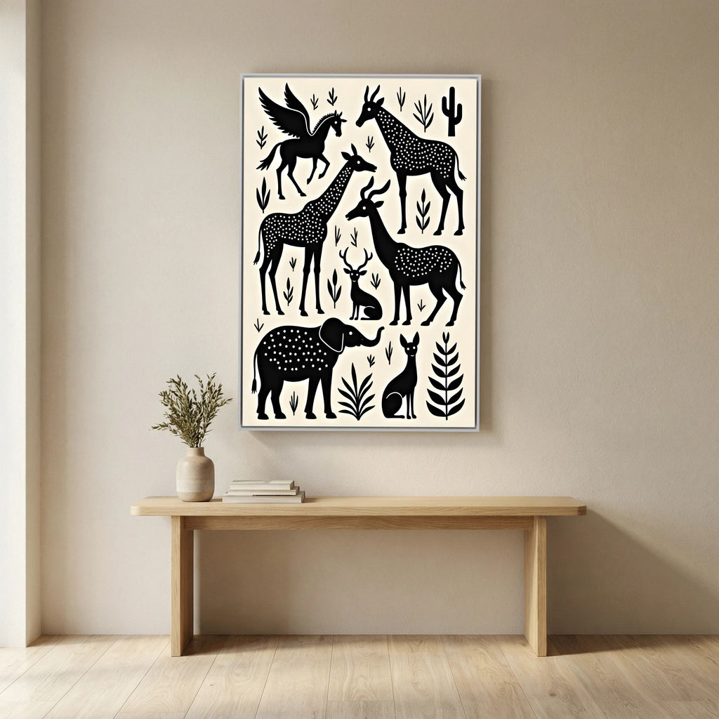 African Mystic On The Planes Wall Canvas