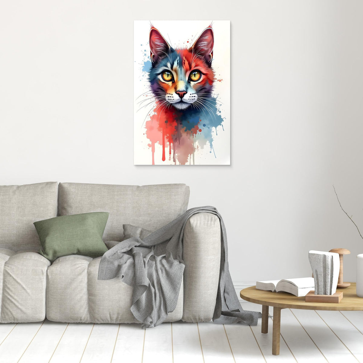 Abstract Cat Minimalist Ink Style