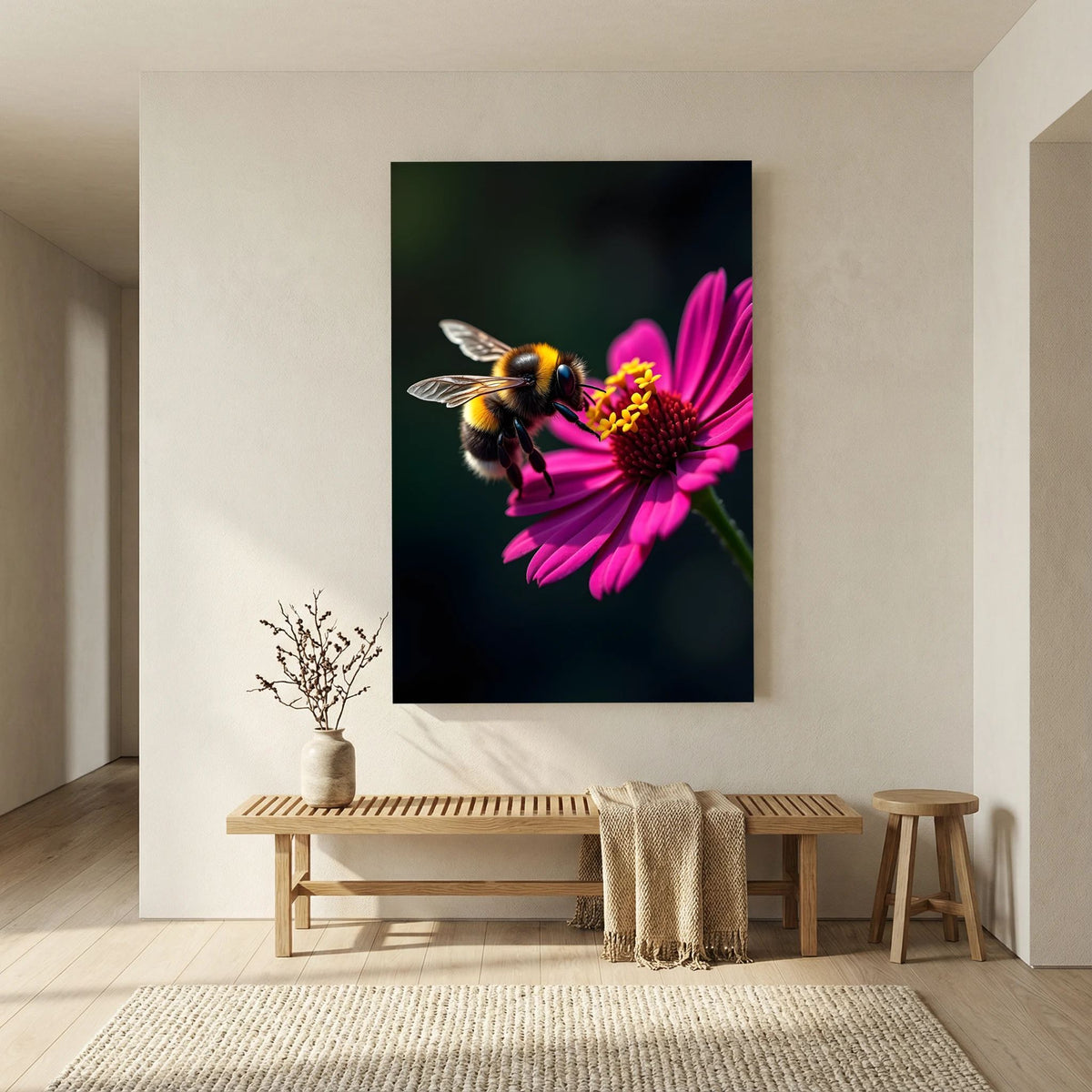 Bumble Bee Minimalist Wall Decor Bee Wall Canvas