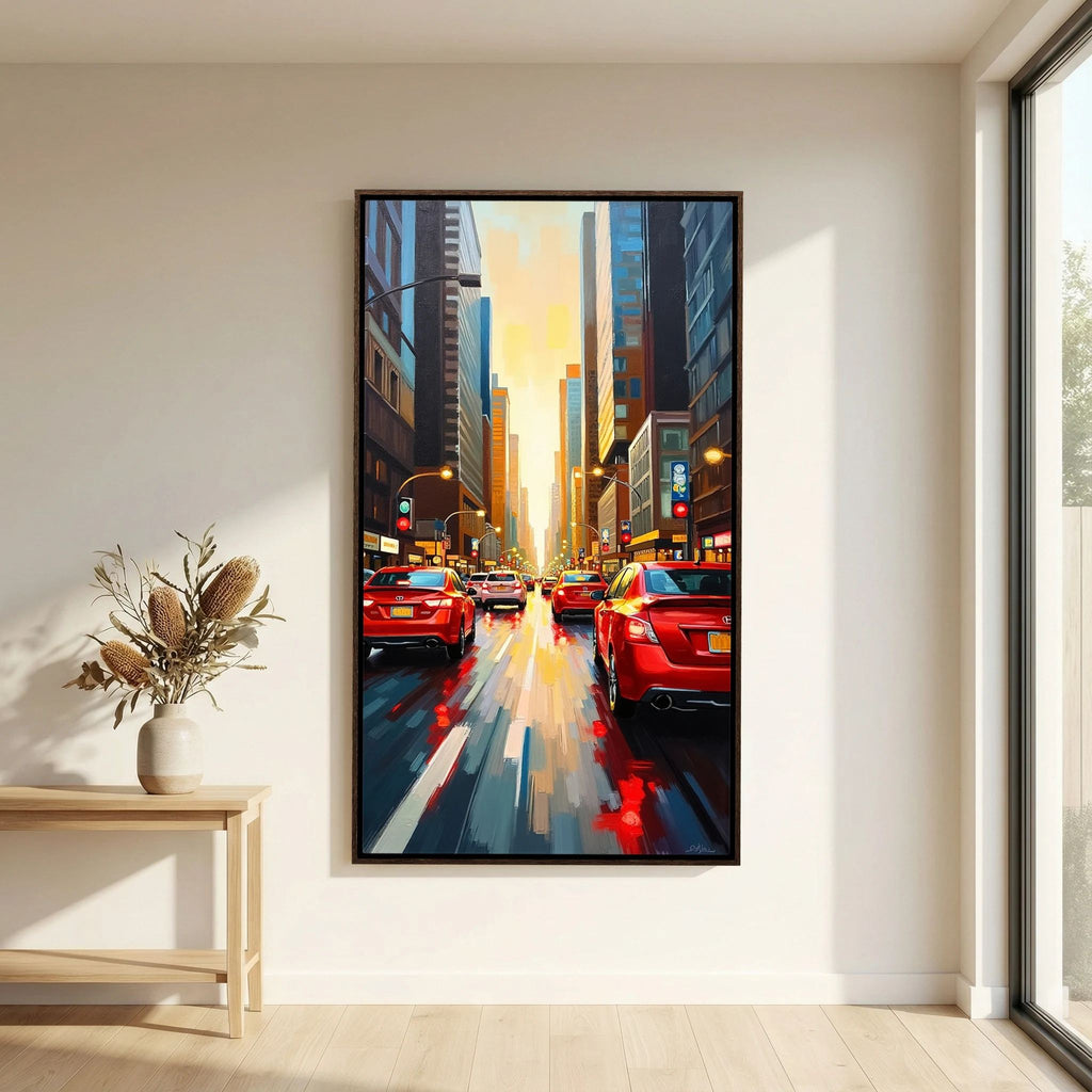 Vibrant Brooklyn Street Scene Canvas Wall Art