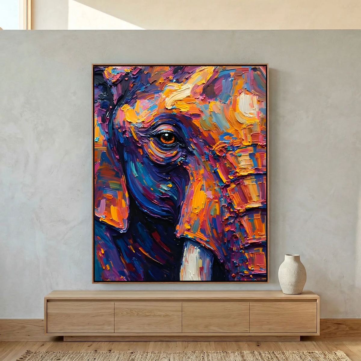 Elephants Eye Oil Style Canvas
