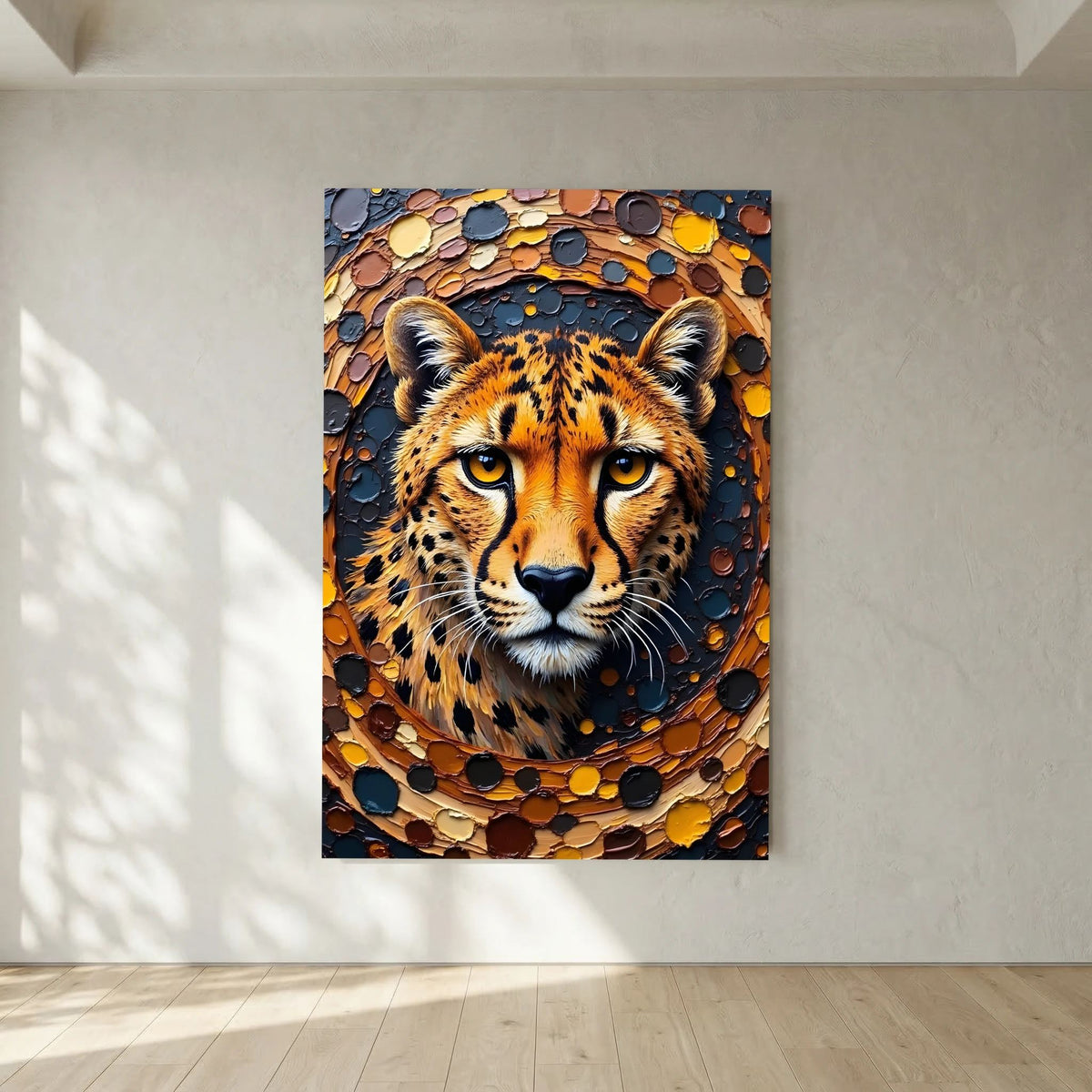 Majestic Cheetah Oil Style Canvas Minimalist Wall Decor