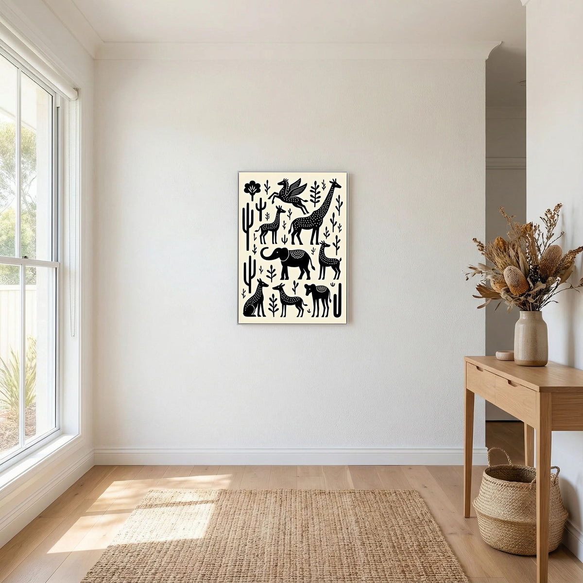 The Planes Black & White Abstract Wall Art