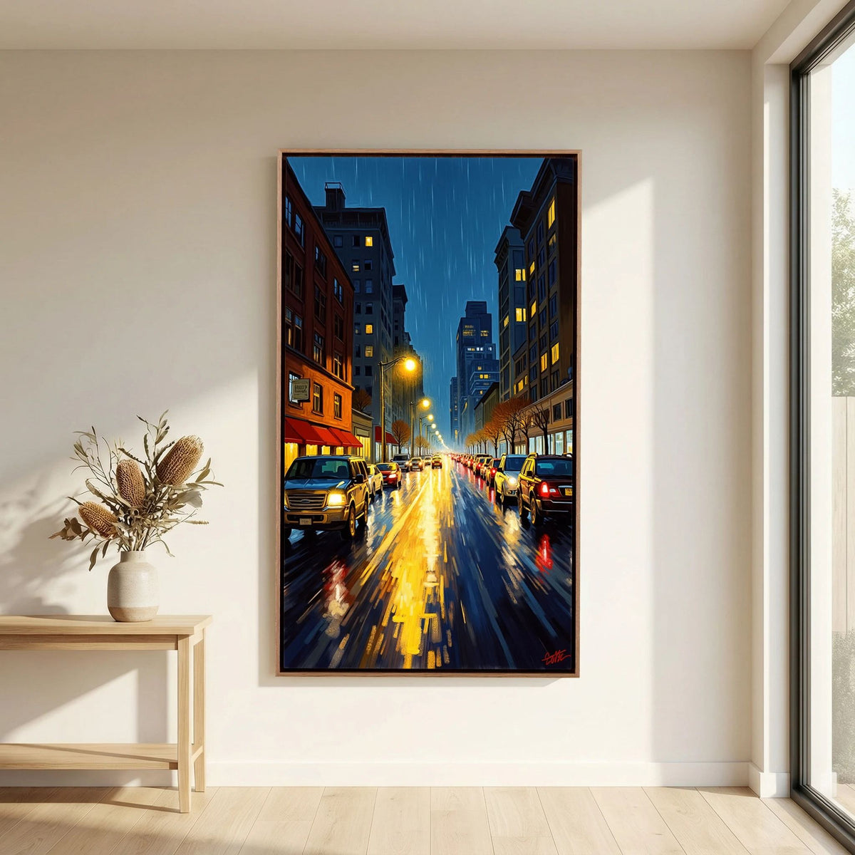 Brooklyn By Night Canvas Wall Art