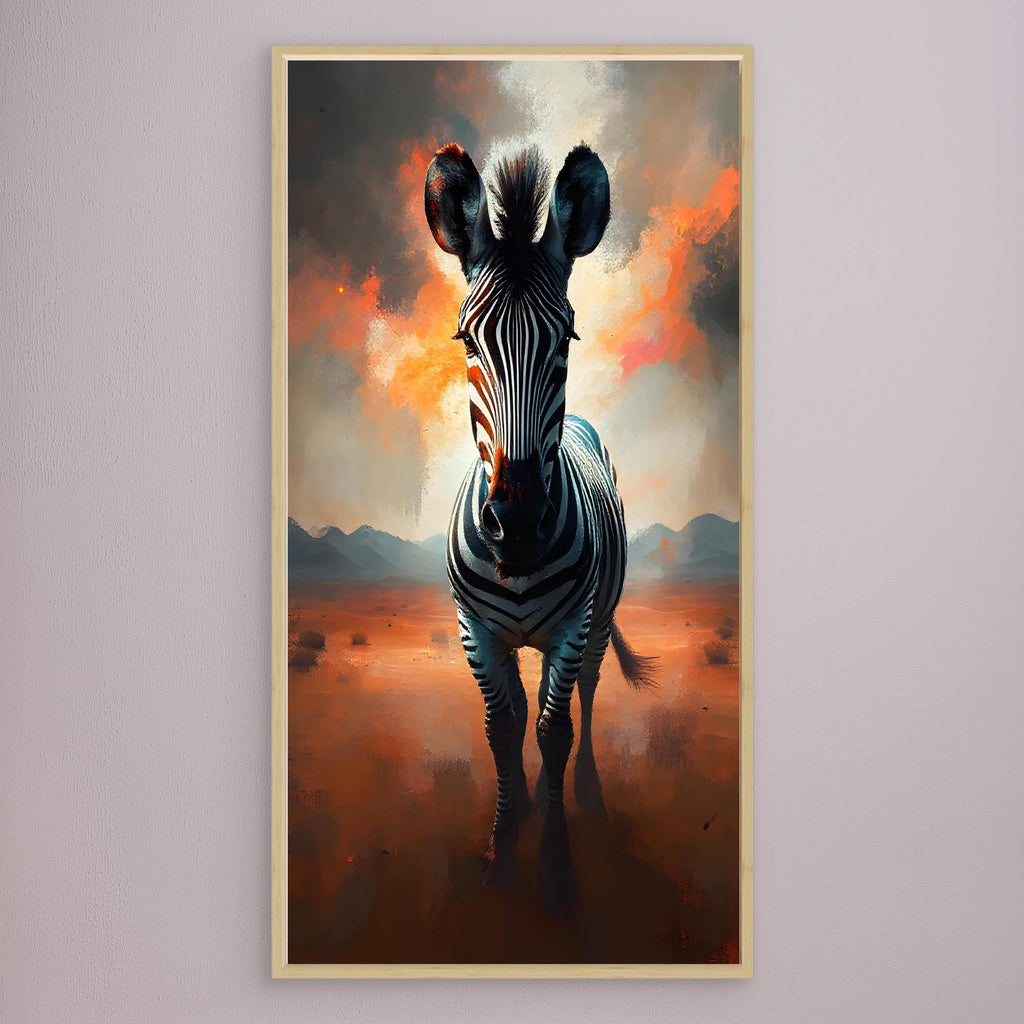 Abstract Digital Zebra In Desert 