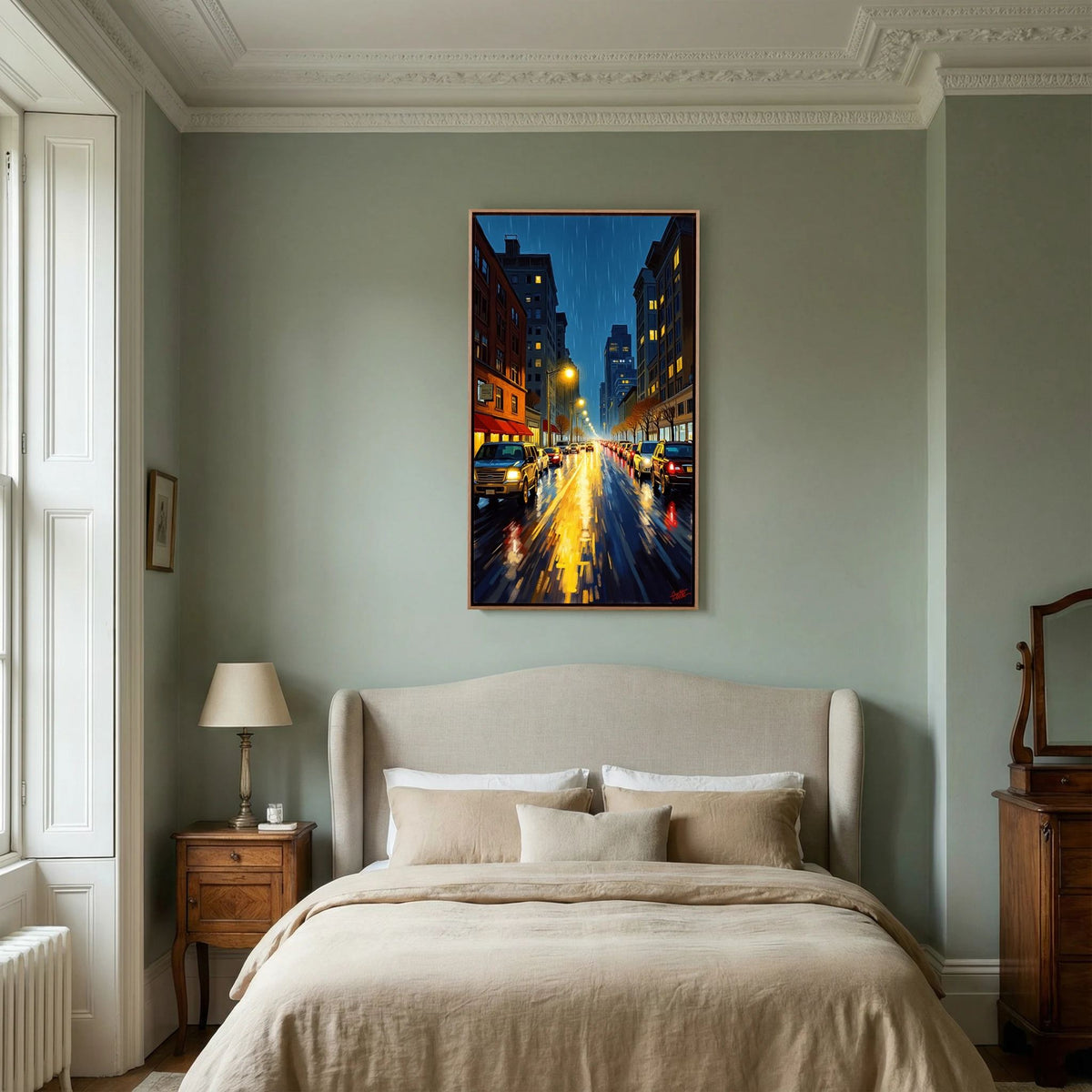 Brooklyn By Night Canvas Wall Art