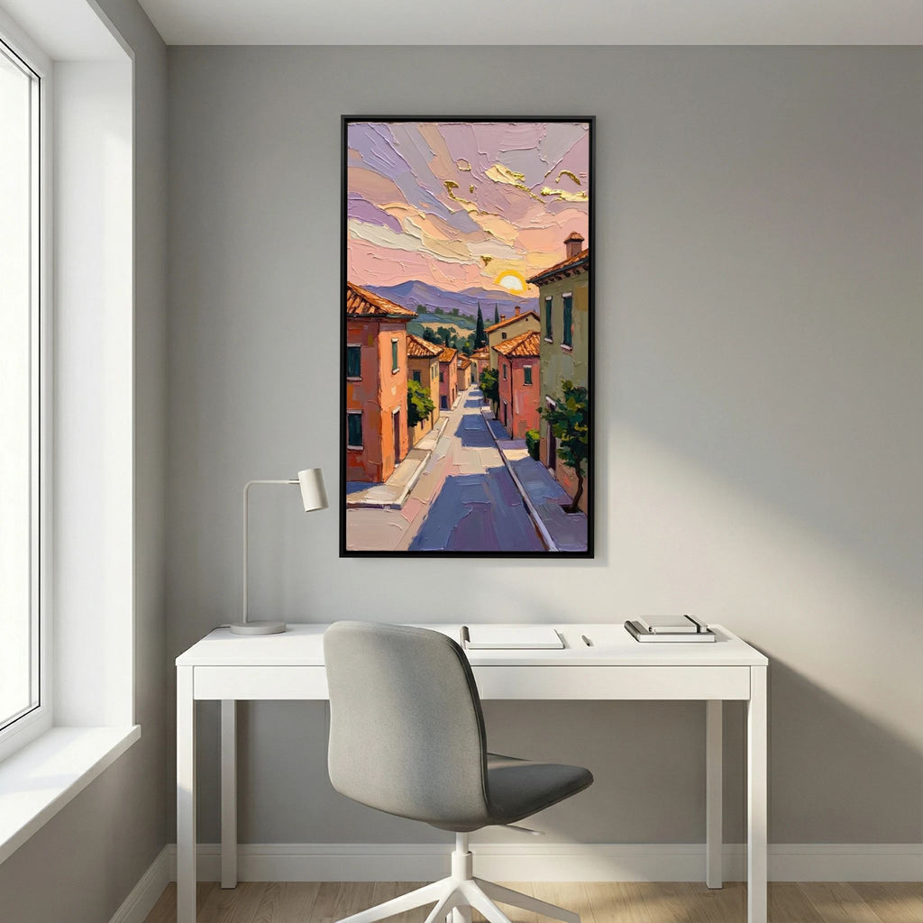 Abstract Street Scene Oil Style Wall Art