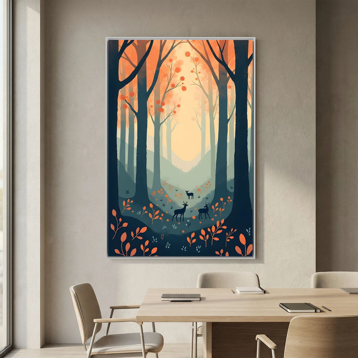 Mysterious Forest Abstract Wall Canvas