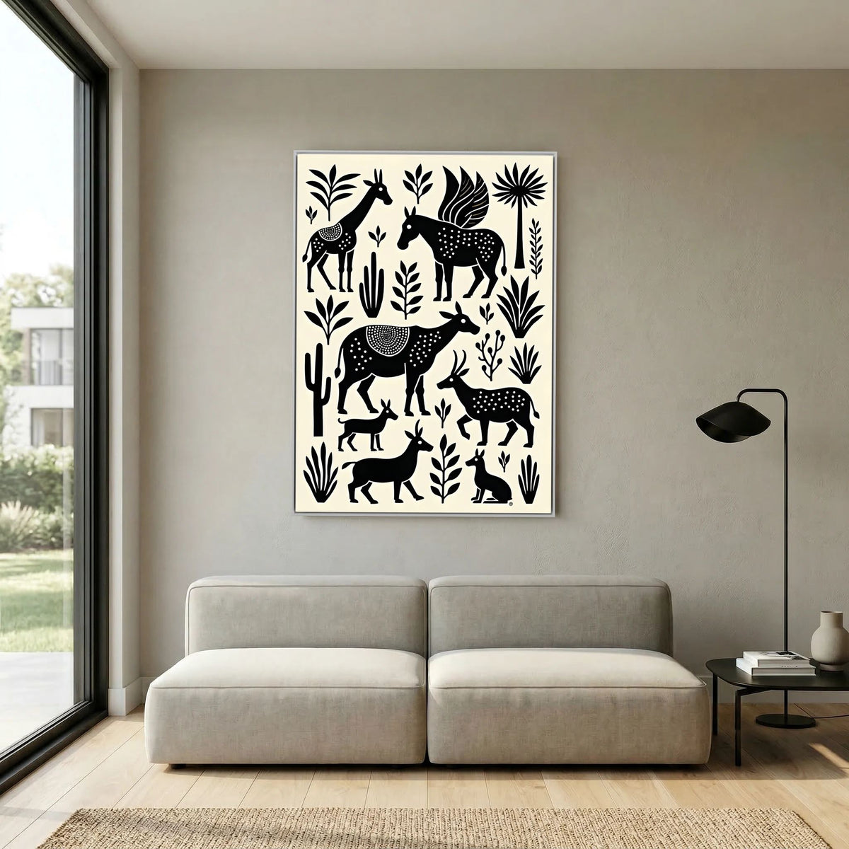 Mystical Planes Animals Canvas Wall art
