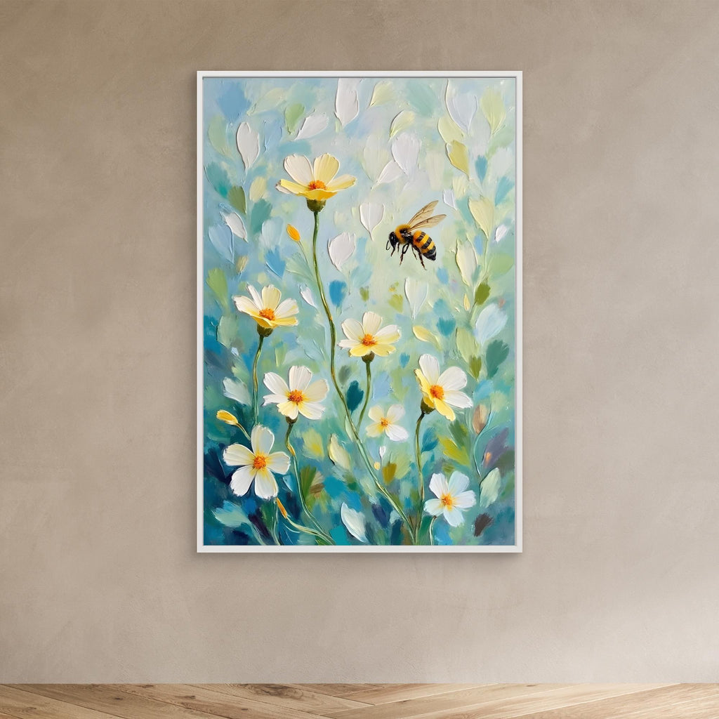 Abstract Bee Art Minimalist Oil Style