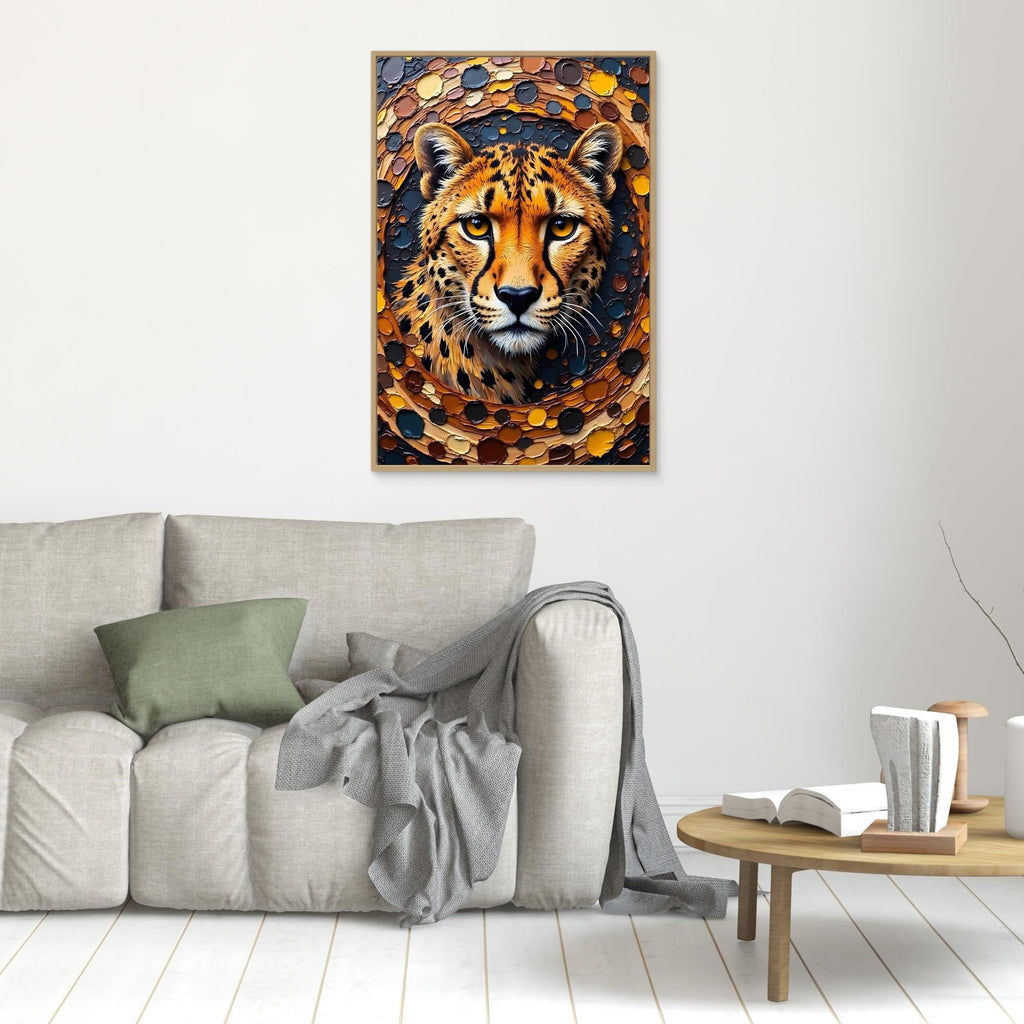 Majestic Cheetah Oil Style Canvas Minimalist Wall Decor