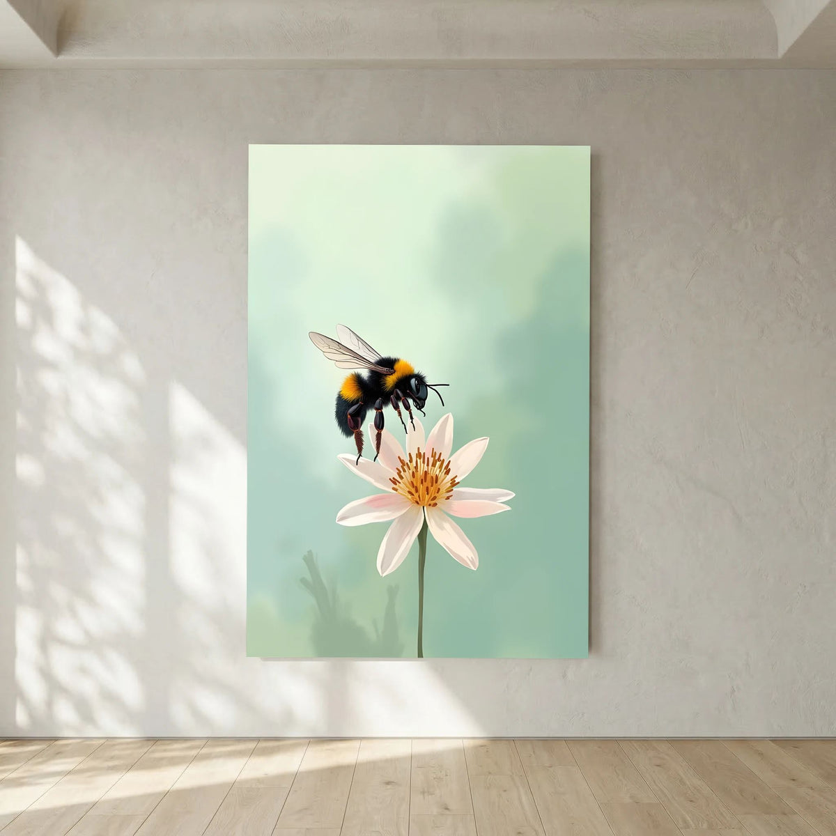 Delicate Bumble Bee Wall Art Minimalist Decor