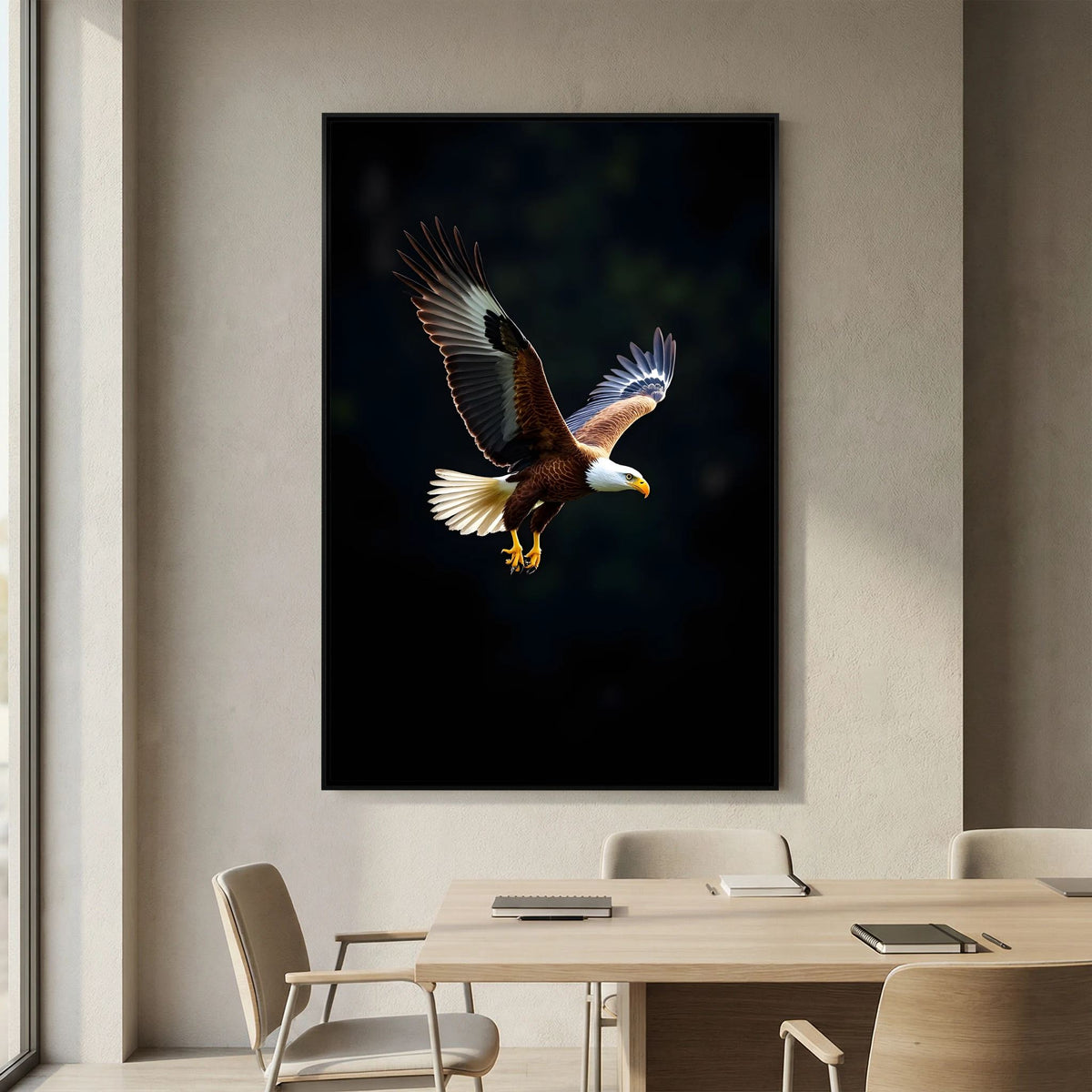 Minimalist Eagle Canvas Wildlife Wall Art