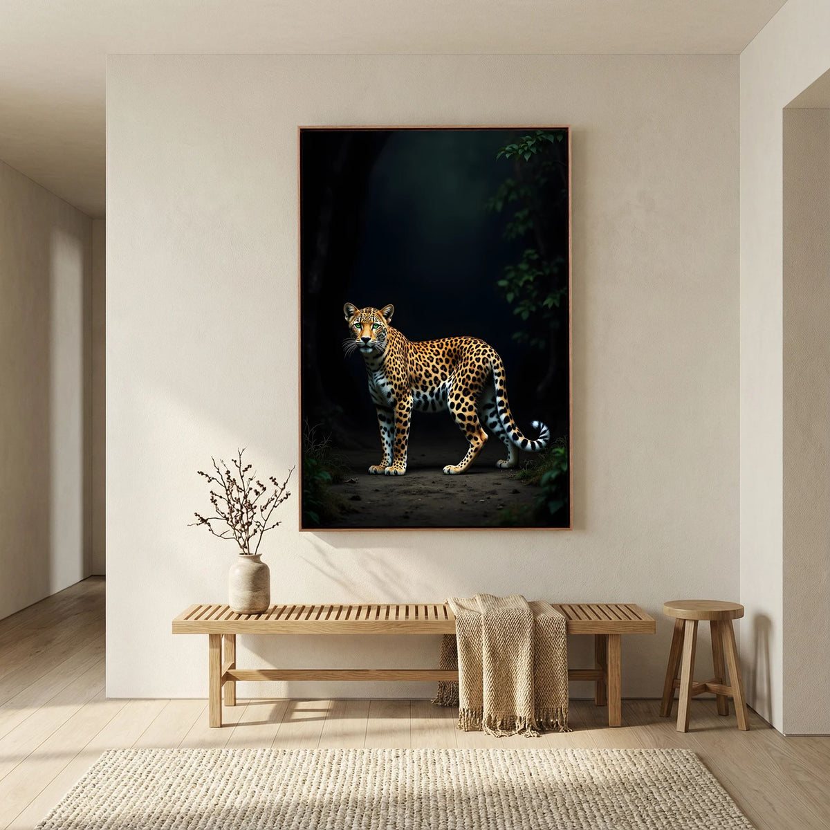 Leopard Canvas Wall Art Minimalist Wall Decor 