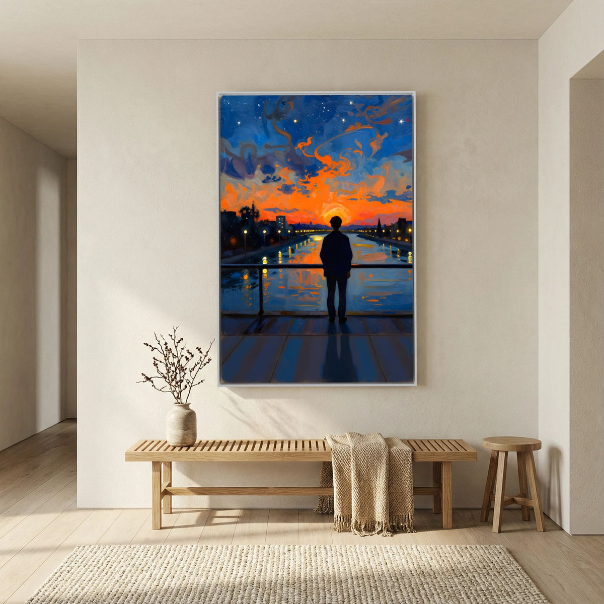 City Lights Canvas Wall Art Minimalist Wall Print