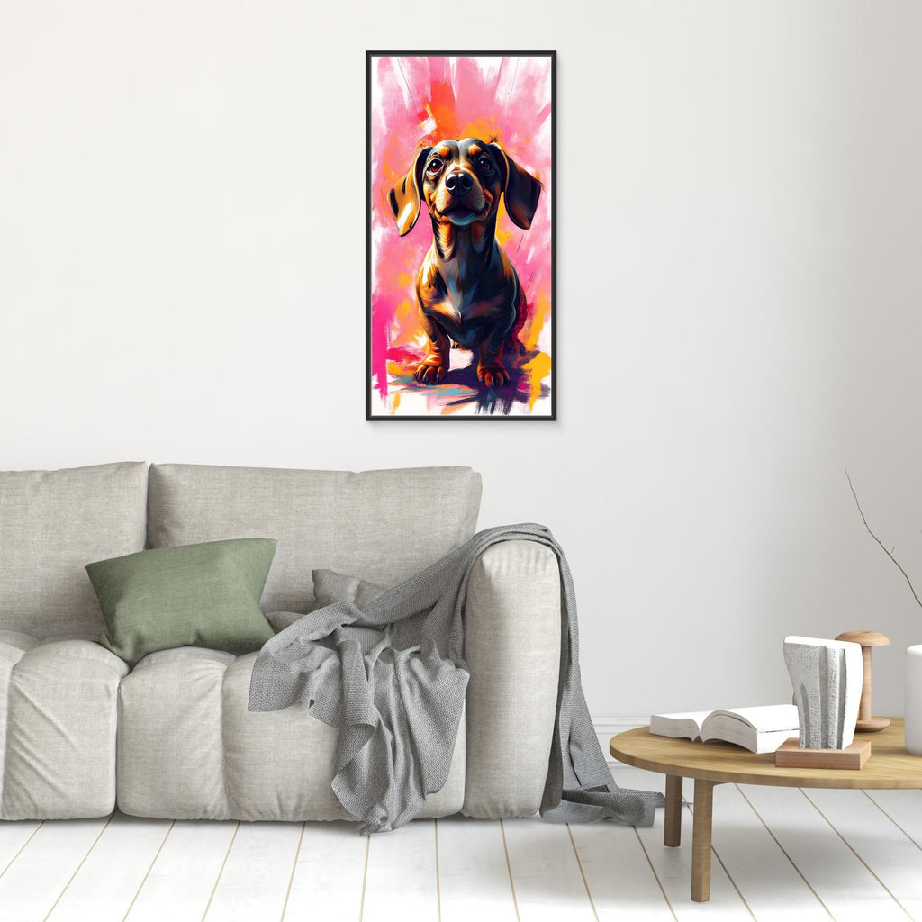 Abstract Dachshund Vision In Pink