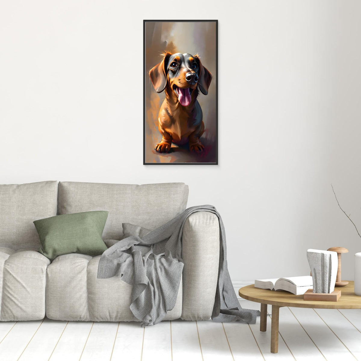 Abstract Happy Dachshund 