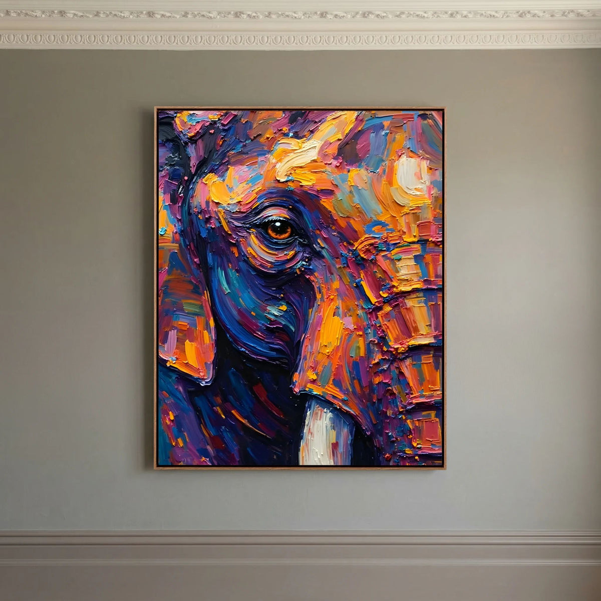 Elephants Eye Oil Style Canvas