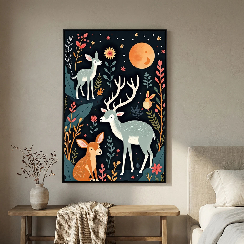 Abstract Deer Canvas