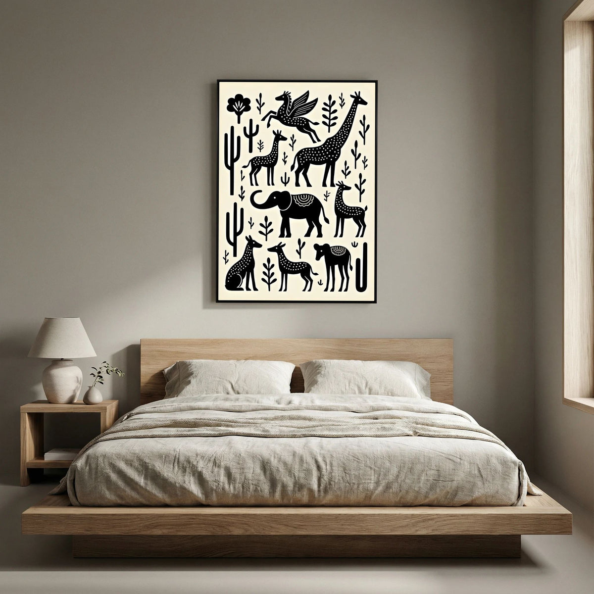 The Planes Black & White Abstract Wall Art