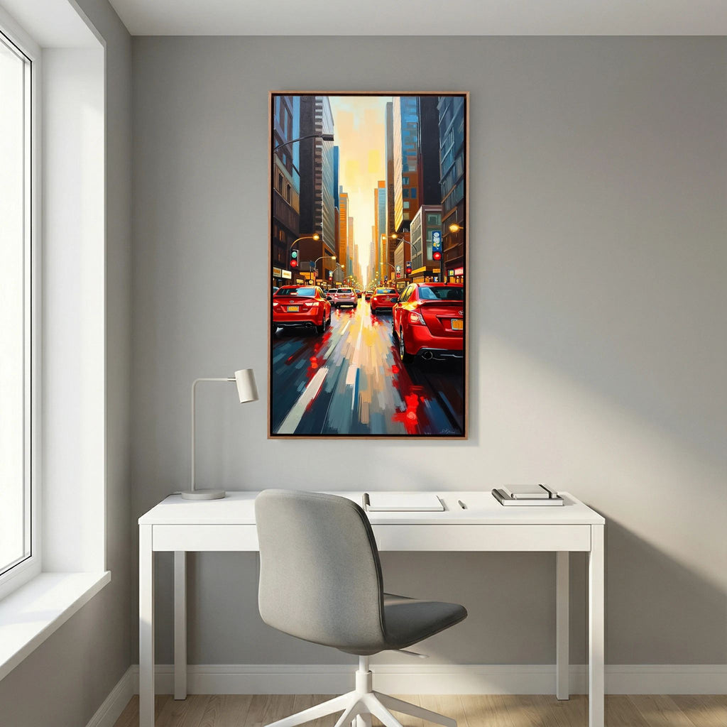 Vibrant Brooklyn Street Scene Canvas Wall Art
