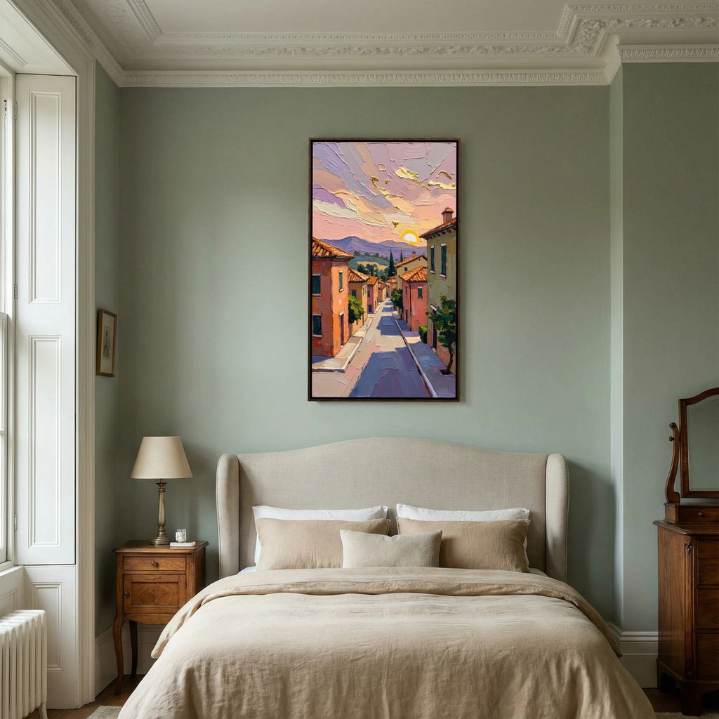 Abstract Street Scene Oil Style Wall Art