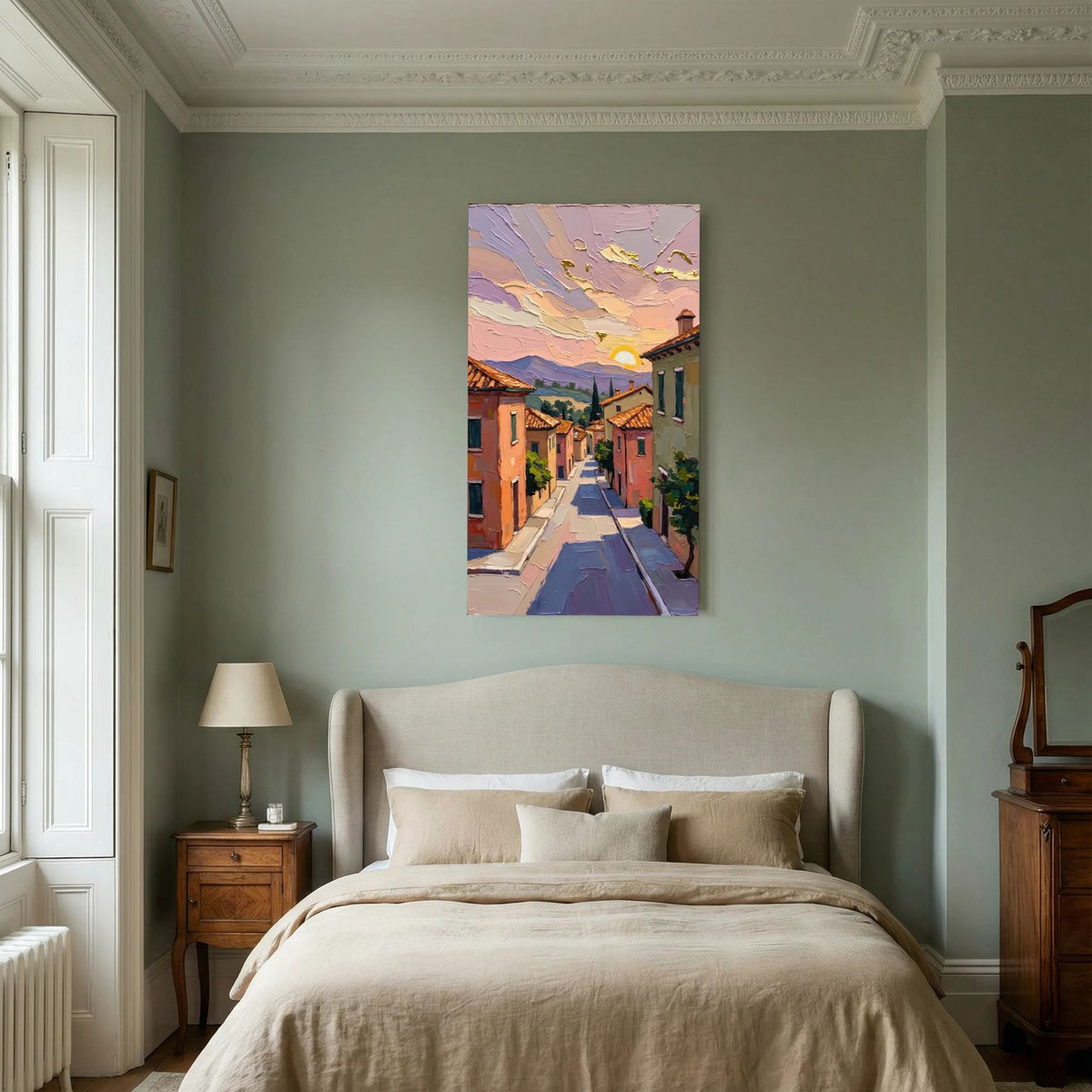 Abstract Street Scene Oil Style Wall Art