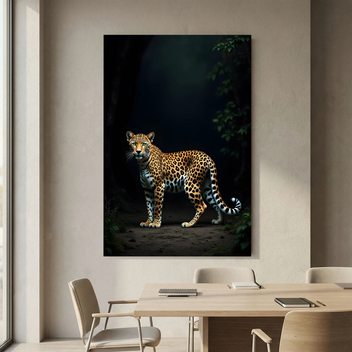 Leopard Canvas Wall Art Minimalist Wall Decor 
