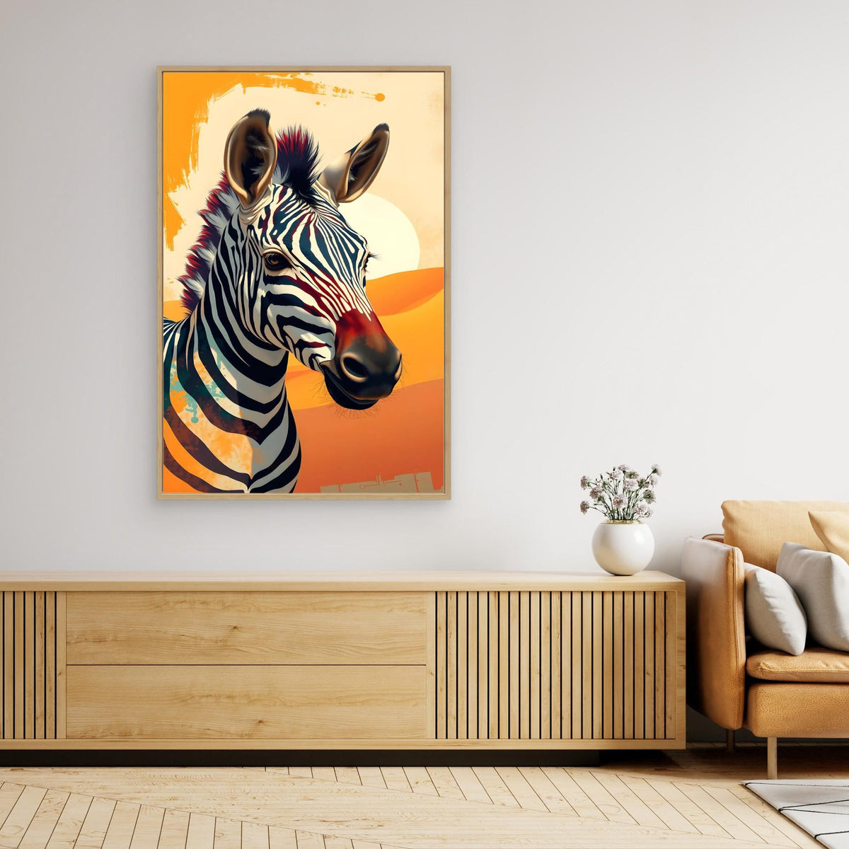 Digital Art Zebra in Desert