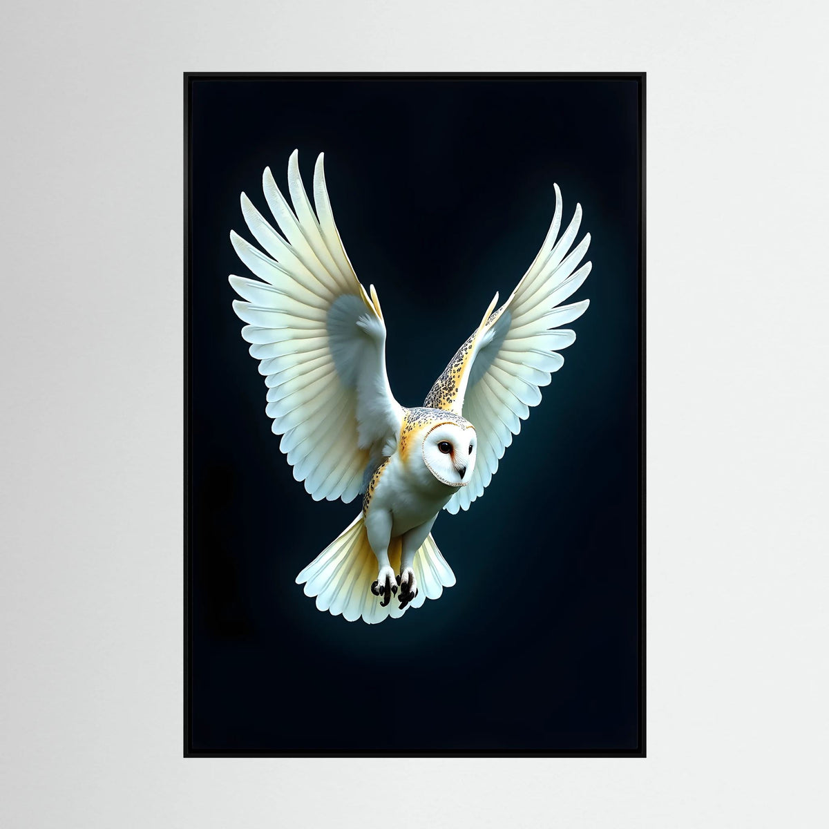 Exquisite  Barn Owl In Flight Print Minimalist Wall Canvas