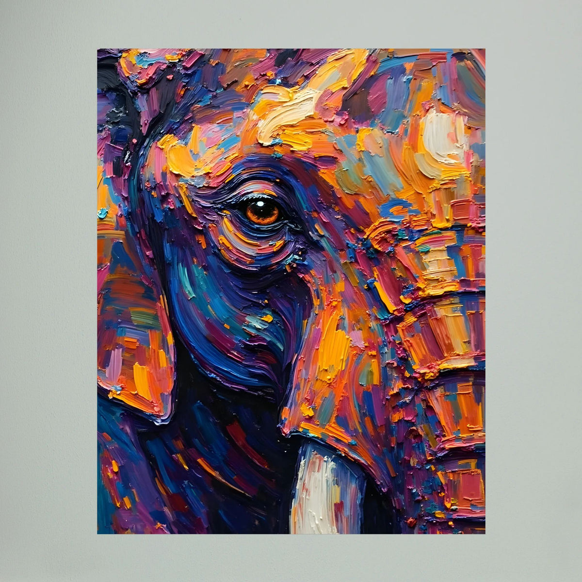 Elephants Eye Oil Style Canvas