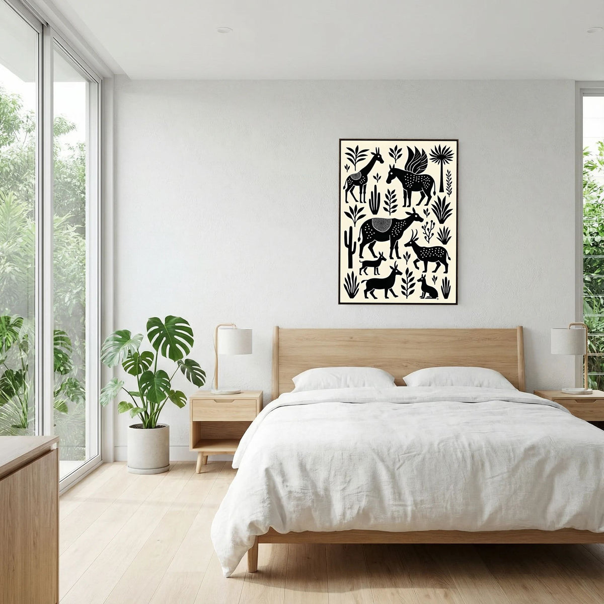 Mystical Planes Animals Canvas Wall art
