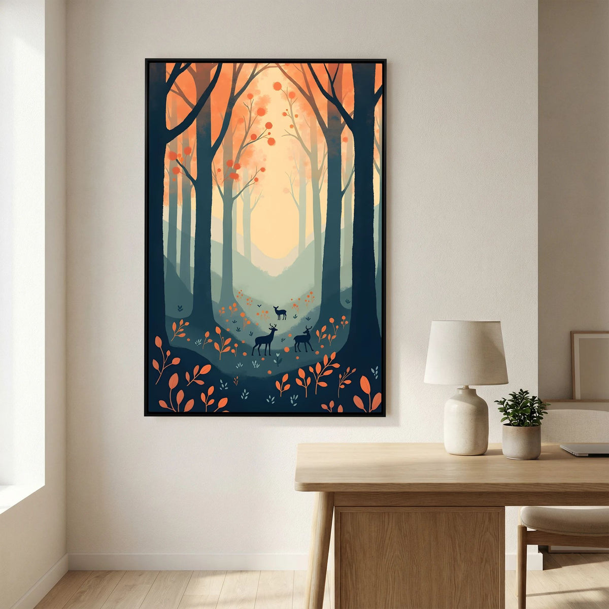 Mysterious Forest Abstract Wall Canvas
