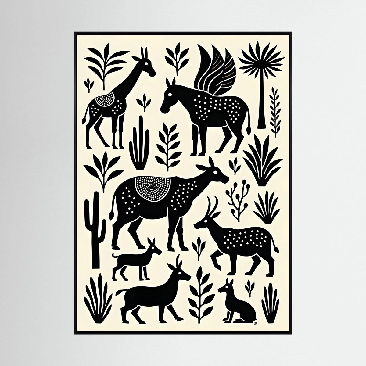 Mystical Planes Animals Canvas Wall art