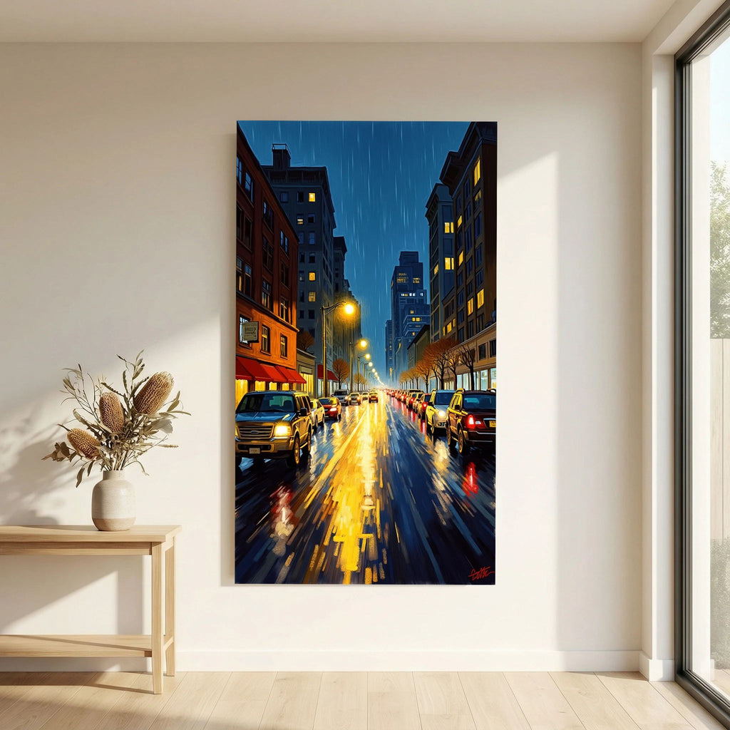 Brooklyn By Night Canvas Wall Art