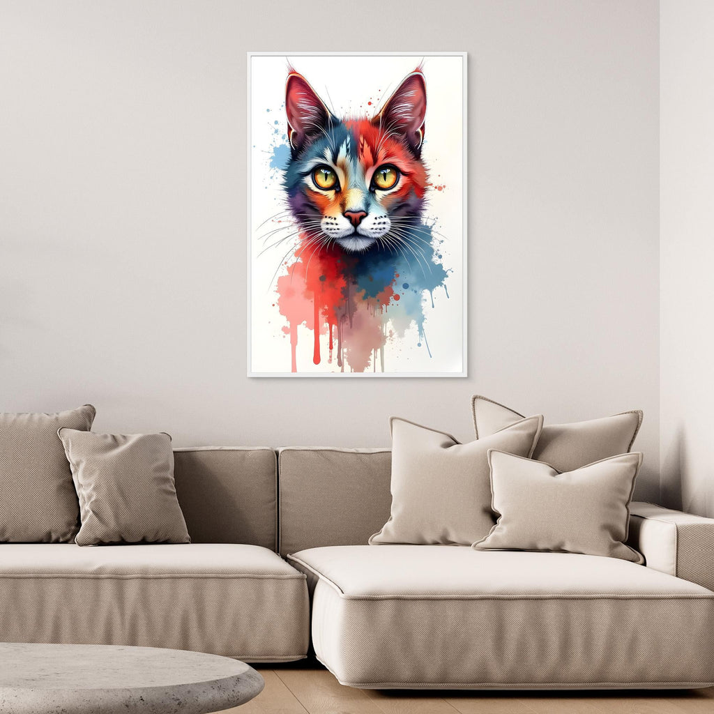 Abstract Cat Minimalist Ink Style