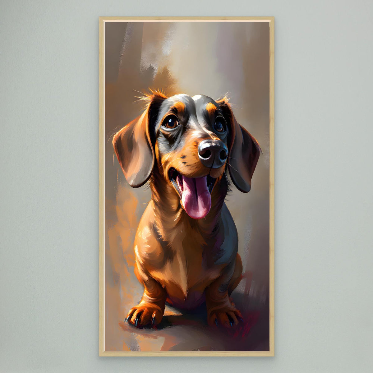 Abstract Happy Dachshund 