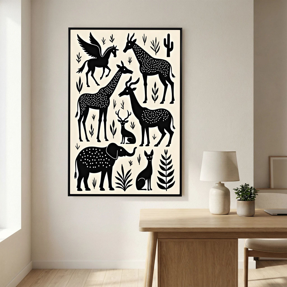 African Mystic On The Planes Wall Canvas