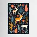 Abstract Deer Wall Canvas