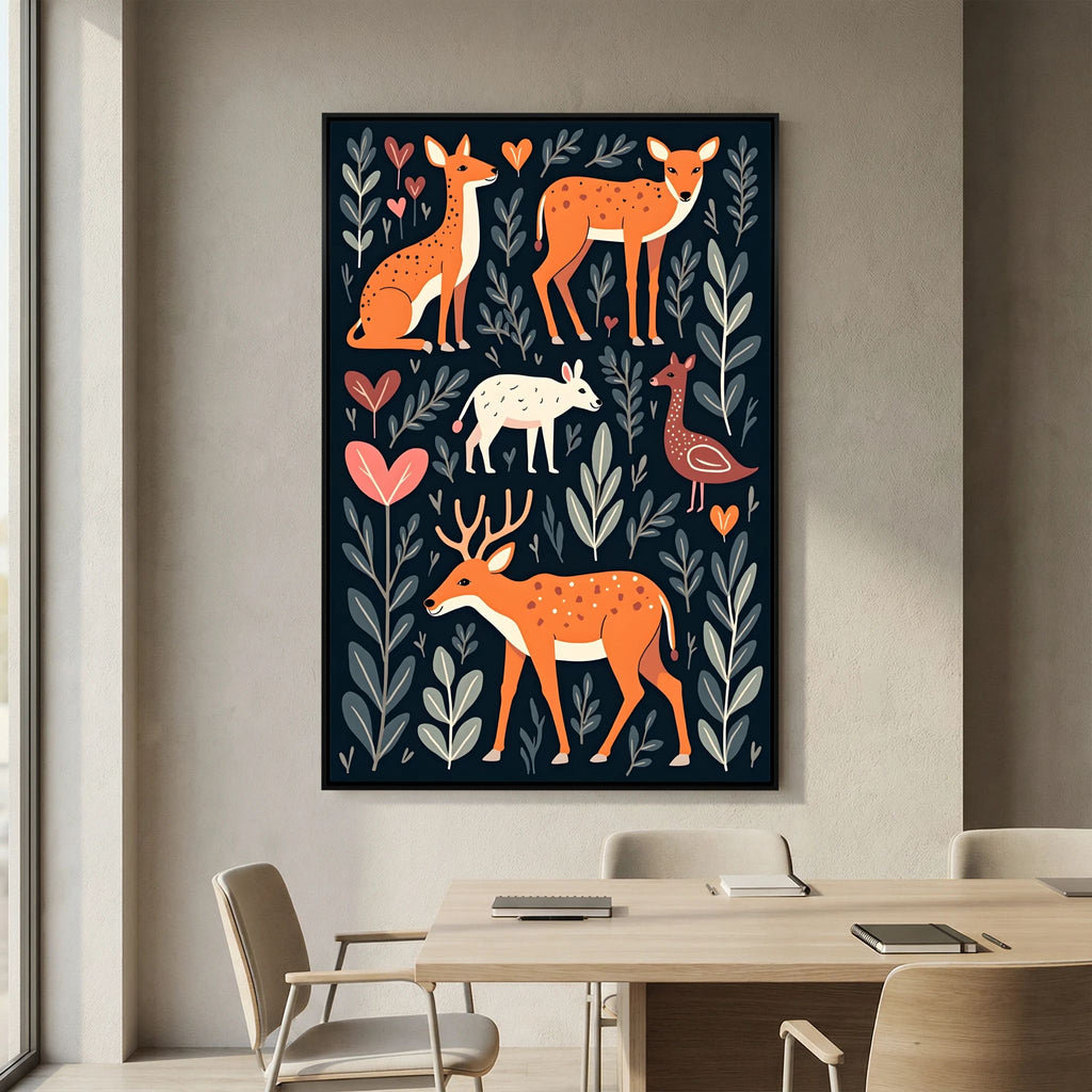 Abstract Forest with Hearts